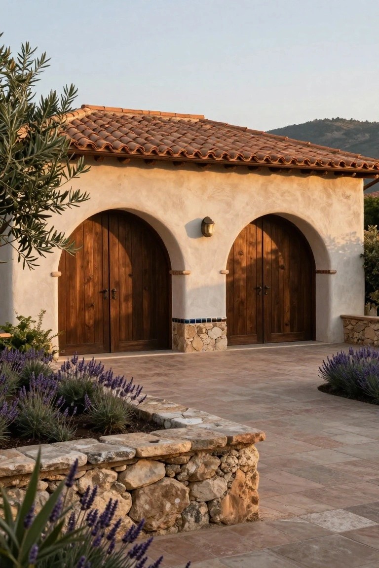 Double Arched Garage Doors