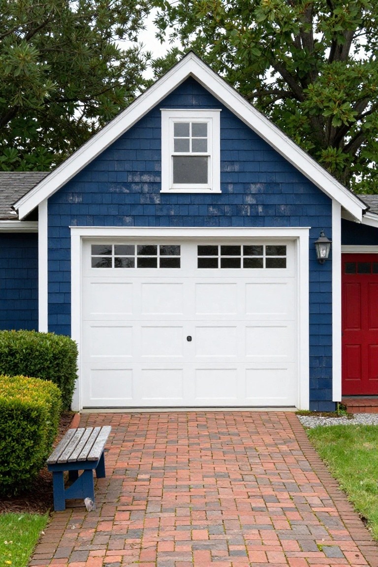 Navy Blue Garage Walls
