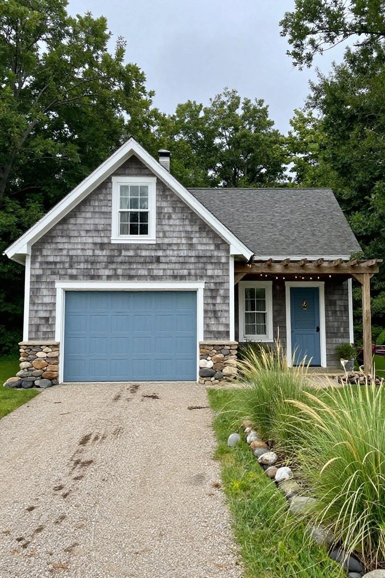 Cool Blue Garage Door