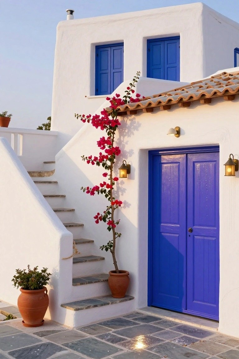 Crisp Blue Garage Doors