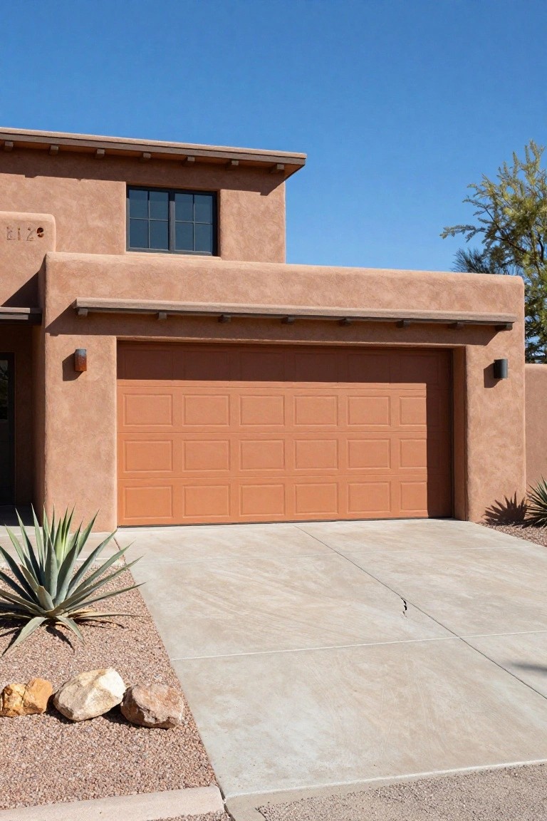 Warm Terracotta Garage Door