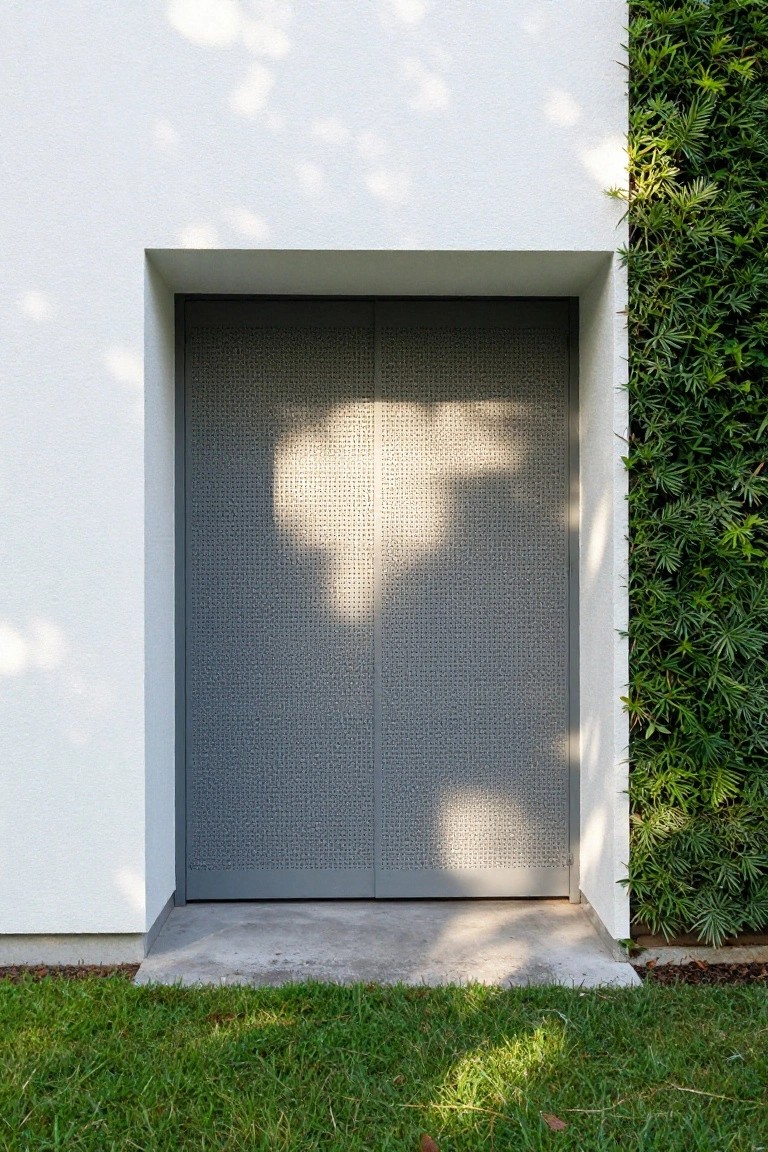 Vertical Green Wall by the Garage Door