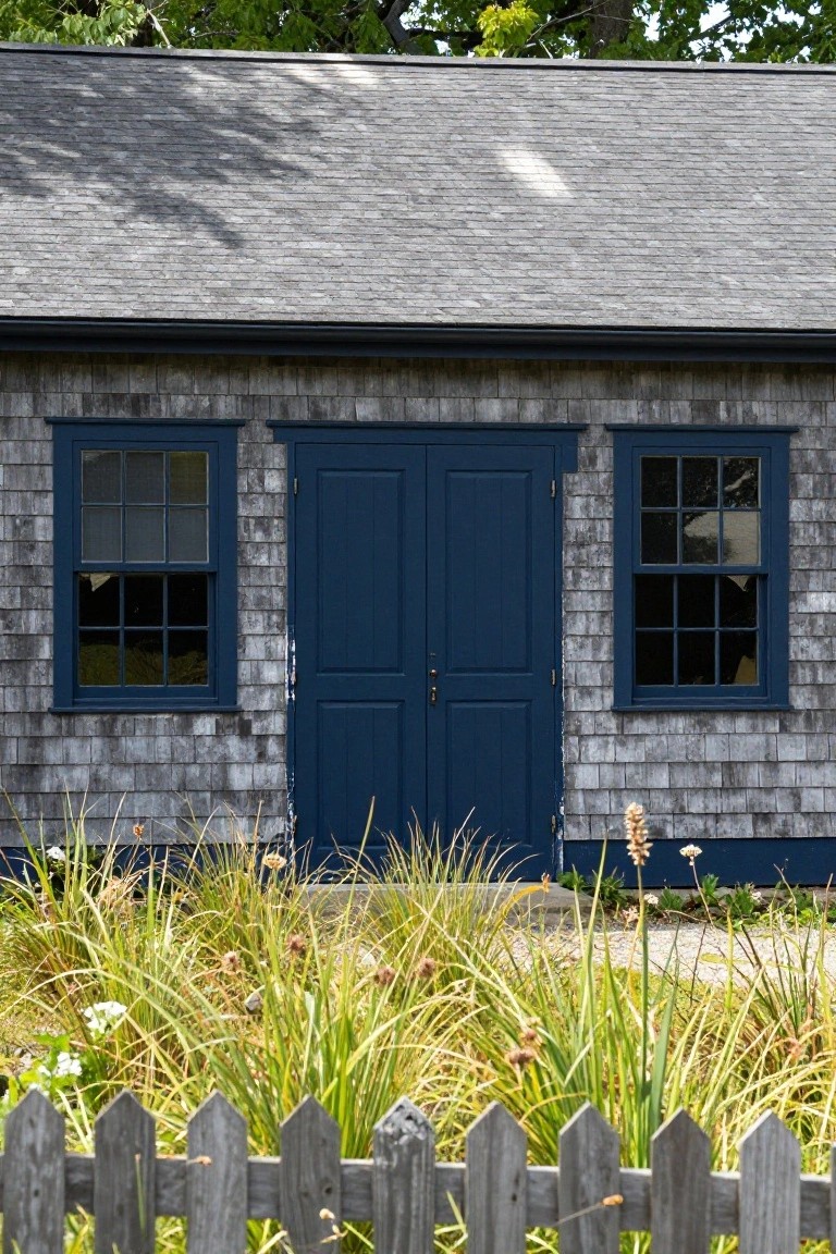 Navy Blue Double Doors