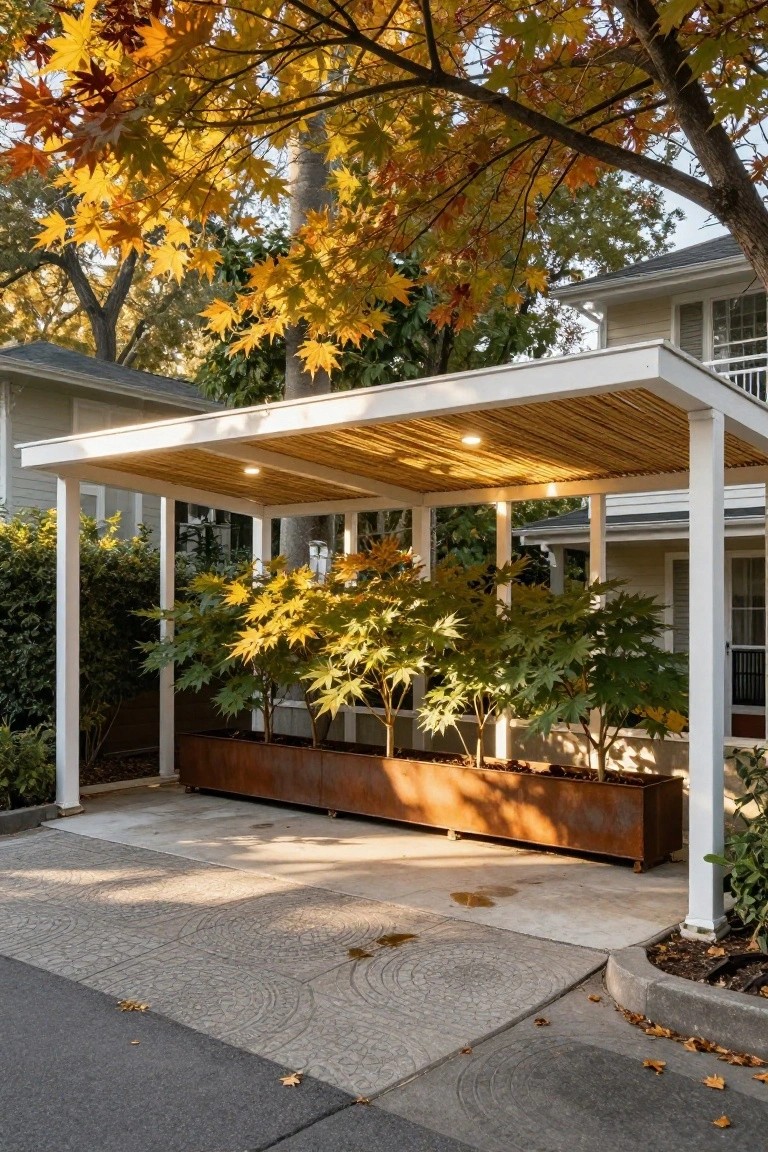 Planters Along Carports