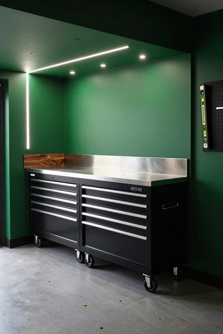 LED Strips Along Wall Tops