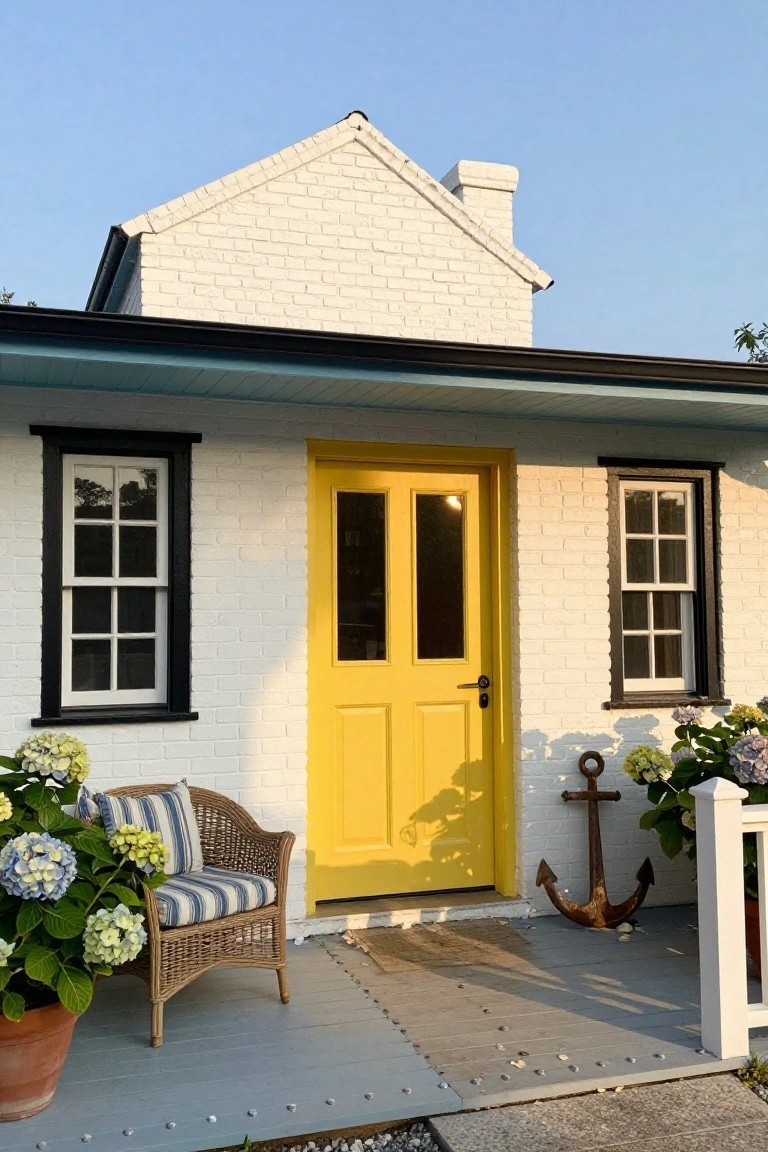 Sunny Yellow Garage Door