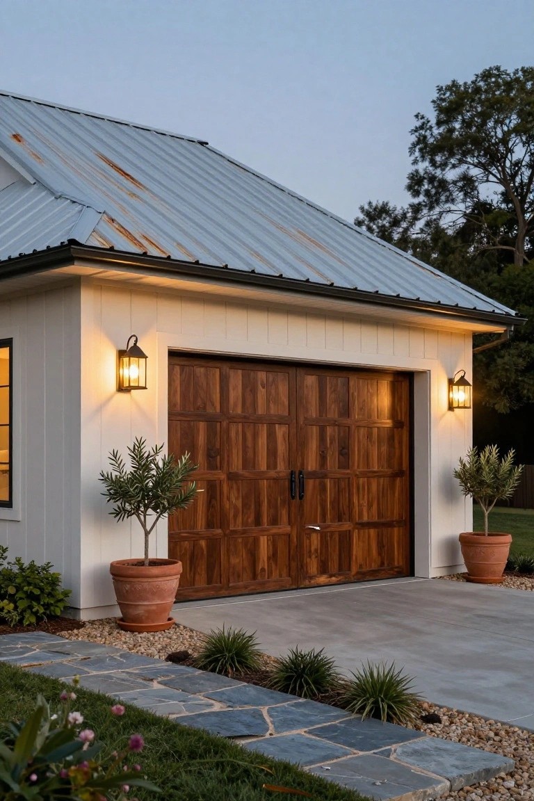 Crisp White Garage Walls
