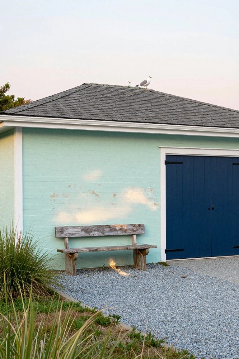Pale Mint Garage Walls