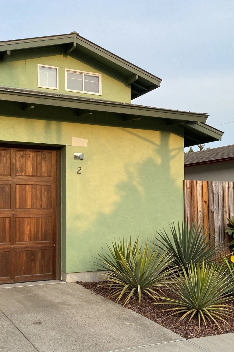 Soft Green Garage Walls
